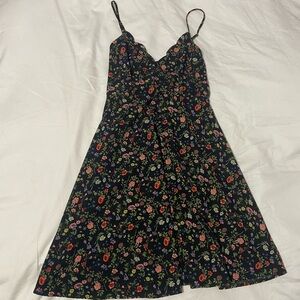 Soprano Black Floral Midi Dress